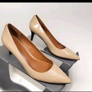 Coach Cream Patent Leather Heels